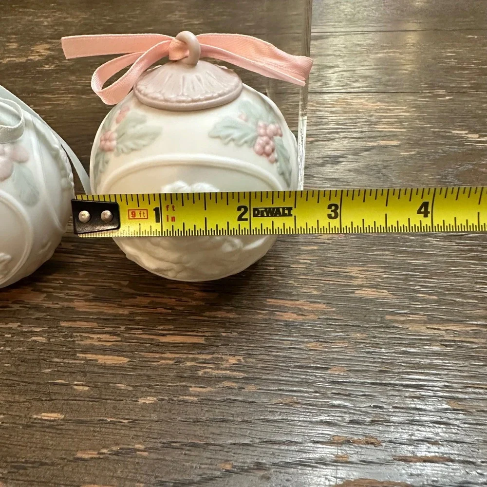 Lladro Porcelain Ball Annual Christmas Ornament 1992 through 1997 Vintage Lot